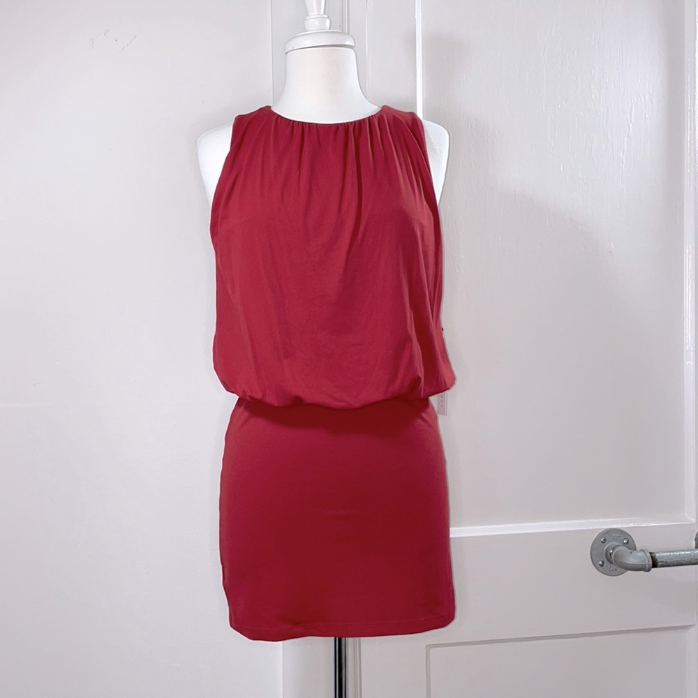 Susana Monaco blousant top mini dress